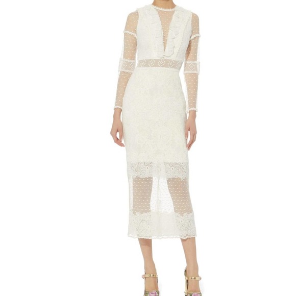 Alexis Elize Dress Dotted White Lace - Picture 10 of 15